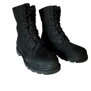 TIMBERLAND LINDEN WOODS WATERPROOF FLEECE BLACK SUEDE FOLD DOWN BOOTS SZ 7.5
